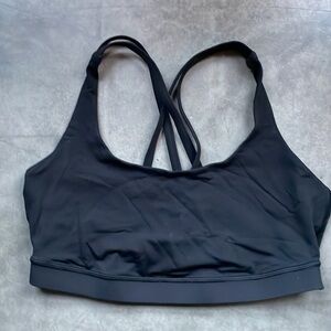 lululemon energy bra in black. Yoga bra with double crossed straps